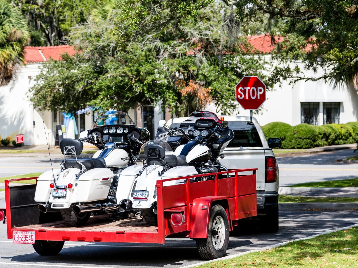 Motorrad transportieren